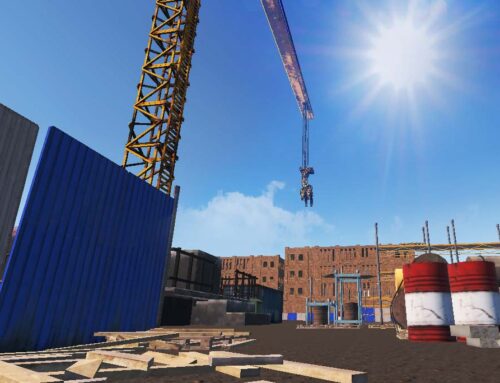 Virtual training on a construction site